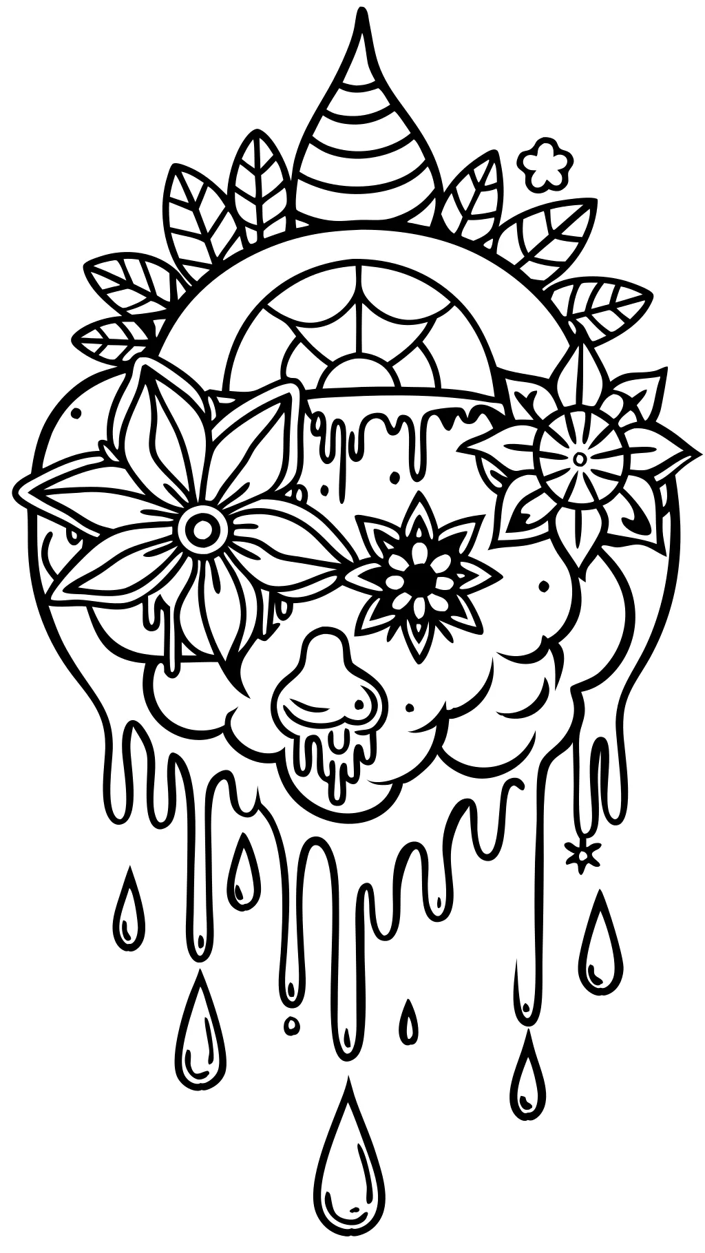 dripping coloring pages